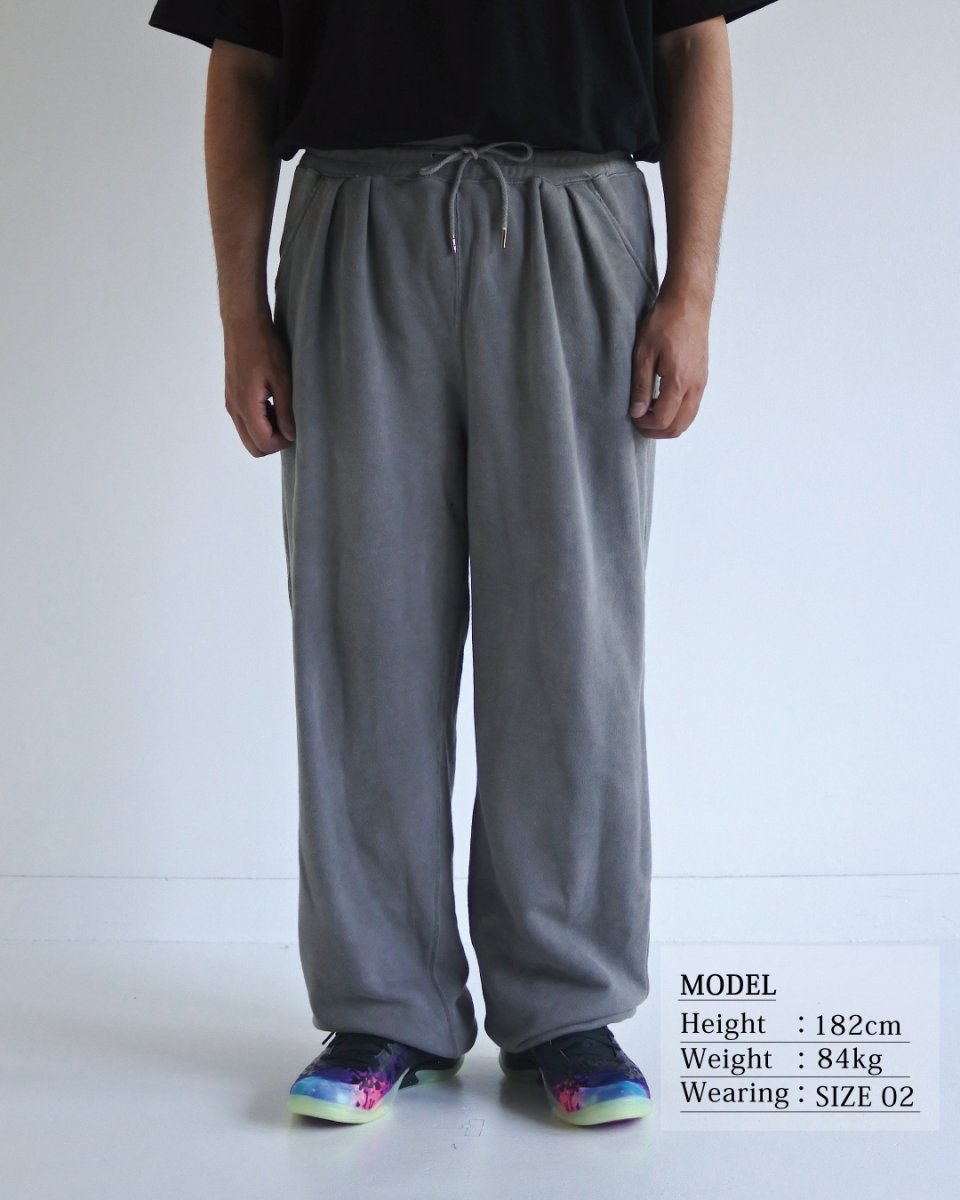 画像4: ANACHRONORM  PIGMENT DYED TUCK WIDE SWEAT PANTS (4)