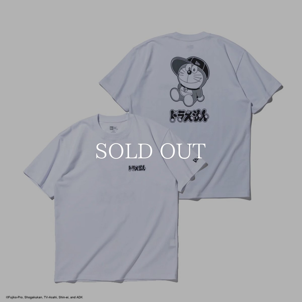 画像1: NEW ERA  半袖 コットン Tシャツ ドラえもん キャップ ホワイト レギュラーフィット (1)