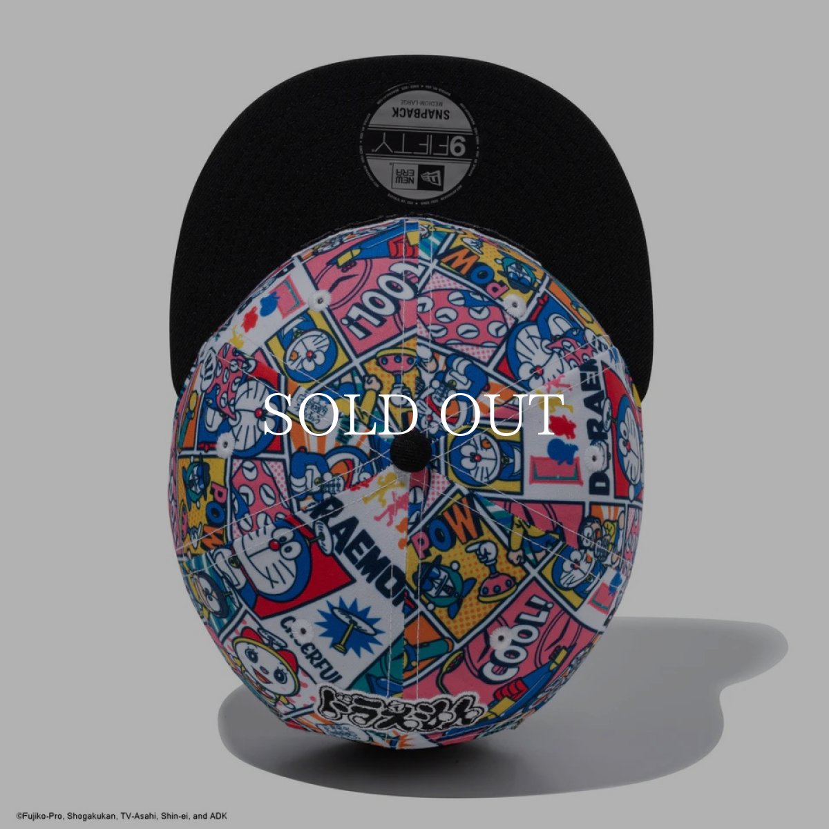 画像2: NEW ERA  9FIFTY ドラえもん コミック オールオーバープリント ブラックバイザー (2)