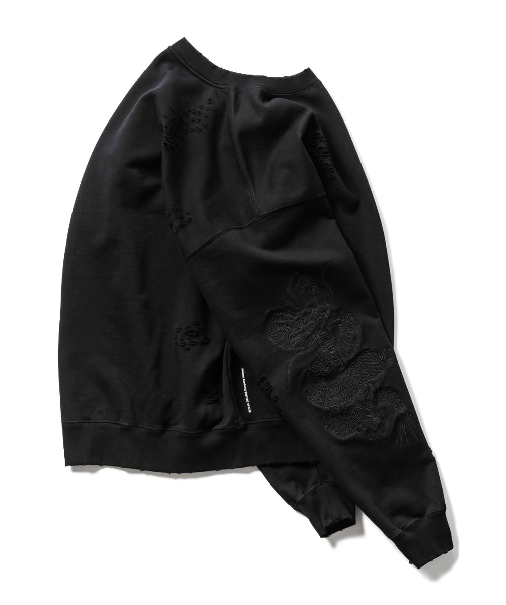 画像4: DELUXE  DELUXE x TB DAMAGE CREW SWEAT (4)