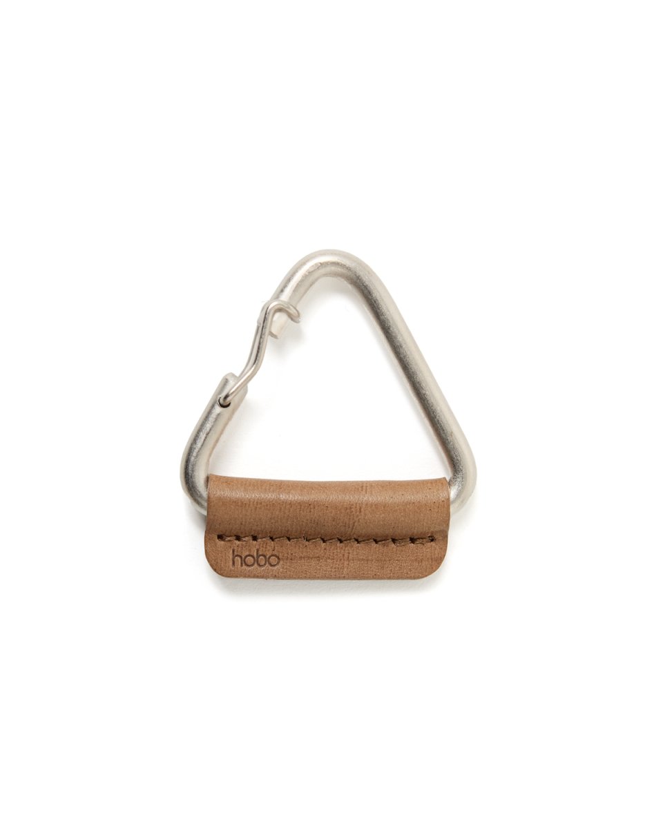 画像2: hobo  TRIANGLE KEY RING with HORSE LEATHER (2)