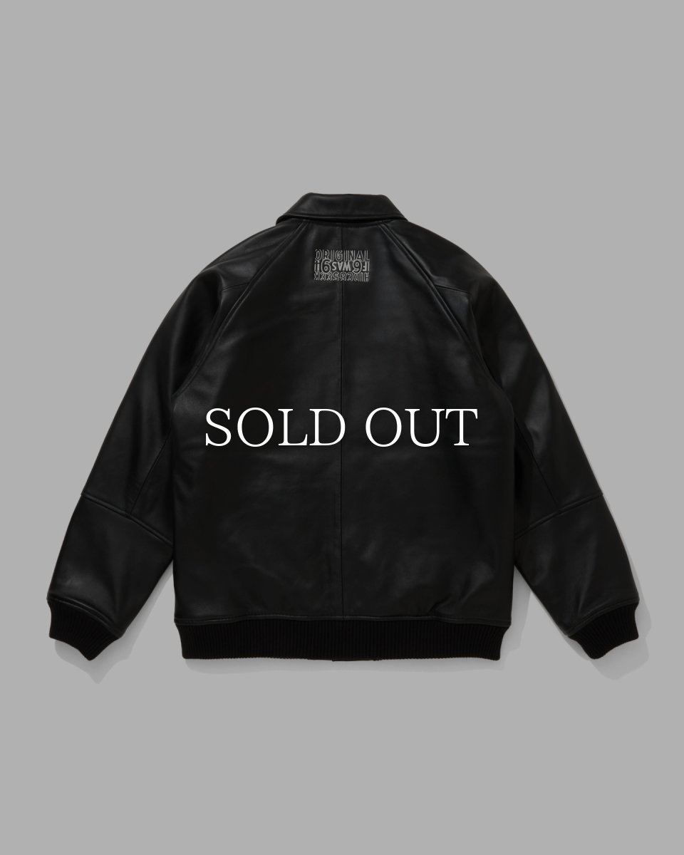 画像4: HideandSeek  Leather Virsity Jacket (4)