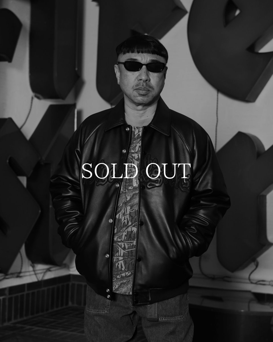 画像8: HideandSeek  Leather Virsity Jacket (8)