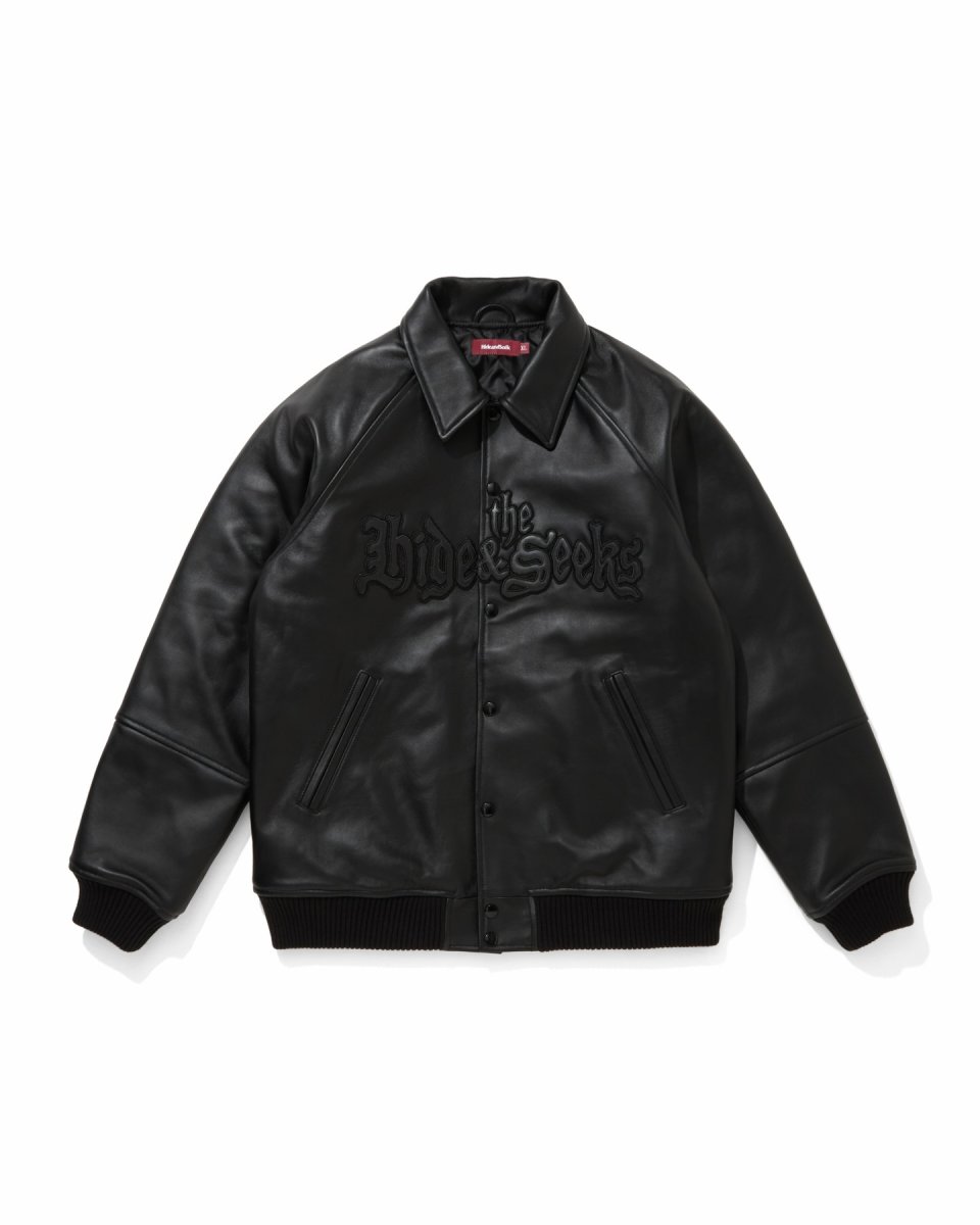 画像5: HideandSeek  Leather Virsity Jacket (5)