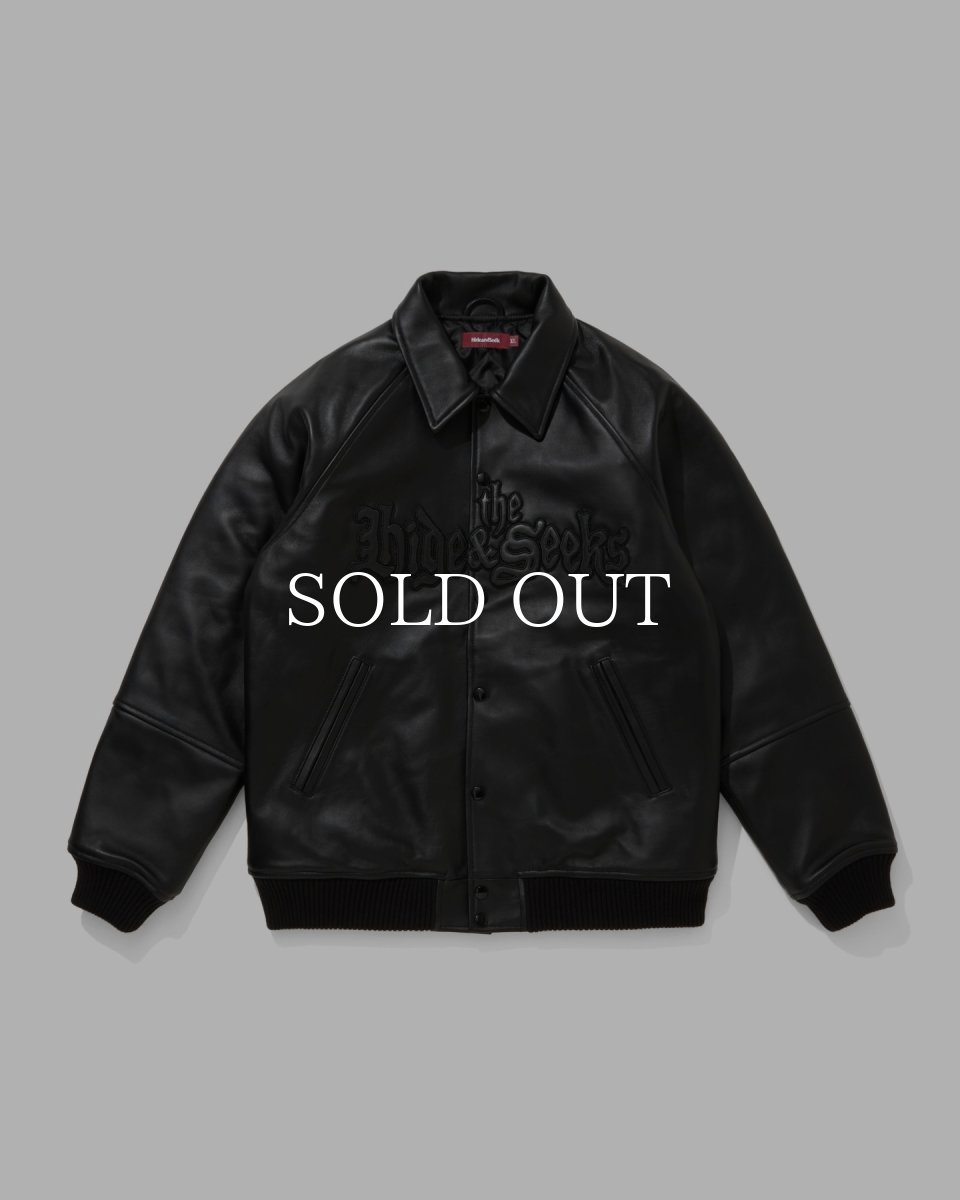 画像5: HideandSeek  Leather Virsity Jacket (5)