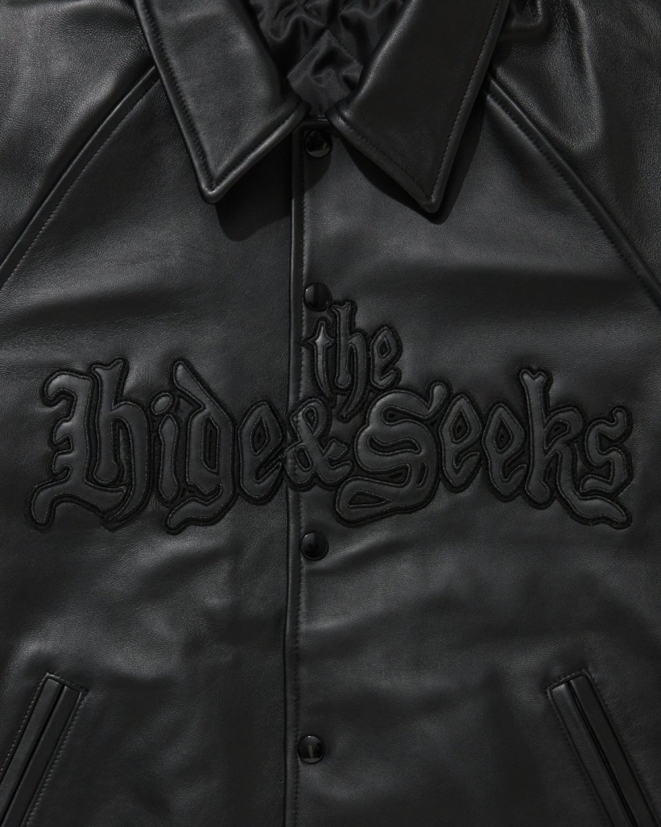 画像6: HideandSeek  Leather Virsity Jacket (6)