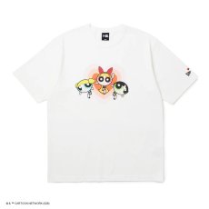 画像1: NEW ERA  半袖 ウォッシュドコットン Tシャツ The Powerpuff Girls パワーパフ ガールズ ハート オフホワイト (1)