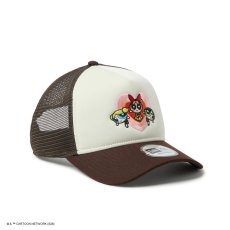 画像4: NEW ERA  9FORTY A-Frame Trucker The Powerpuff Girls パワーパフ ガールズ ハート クロームホワイト/バーントウッド (4)