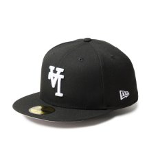 画像1: NEW ERA  59FIFTY MLB Upside Down ロサンゼルス・ドジャース ブラック (1)