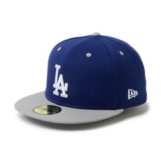画像1: NEW ERA  59FIFTY powered by GORO (min-nano) ロサンゼルス・ドジャース ダークロイヤル/グレー (1)