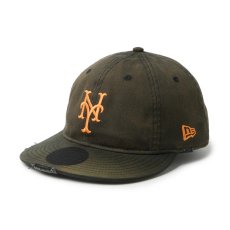 画像1: NEW ERA  9THIRTY powered by GORO (min-nano) ニューヨーク・メッツ ダメージ/パッカブルバイザー/モンレーウォッシュ ブラック (1)