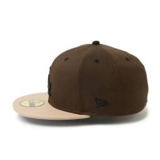 画像2: NEW ERA  59FIFTY powered by GORO (min-nano) ロサンゼルス・ドジャース ウォルナット/キャメル (2)