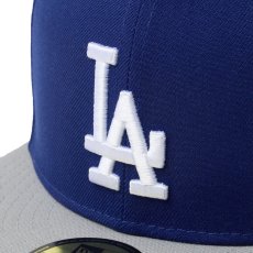 画像7: NEW ERA  59FIFTY powered by GORO (min-nano) ロサンゼルス・ドジャース ダークロイヤル/グレー (7)