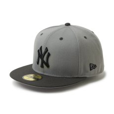 画像1: NEW ERA  59FIFTY powered by GORO (min-nano) ニューヨーク・ヤンキース ミスティーモーニング/ダークピューター (1)