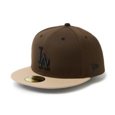 画像1: NEW ERA  59FIFTY powered by GORO (min-nano) ロサンゼルス・ドジャース ウォルナット/キャメル (1)