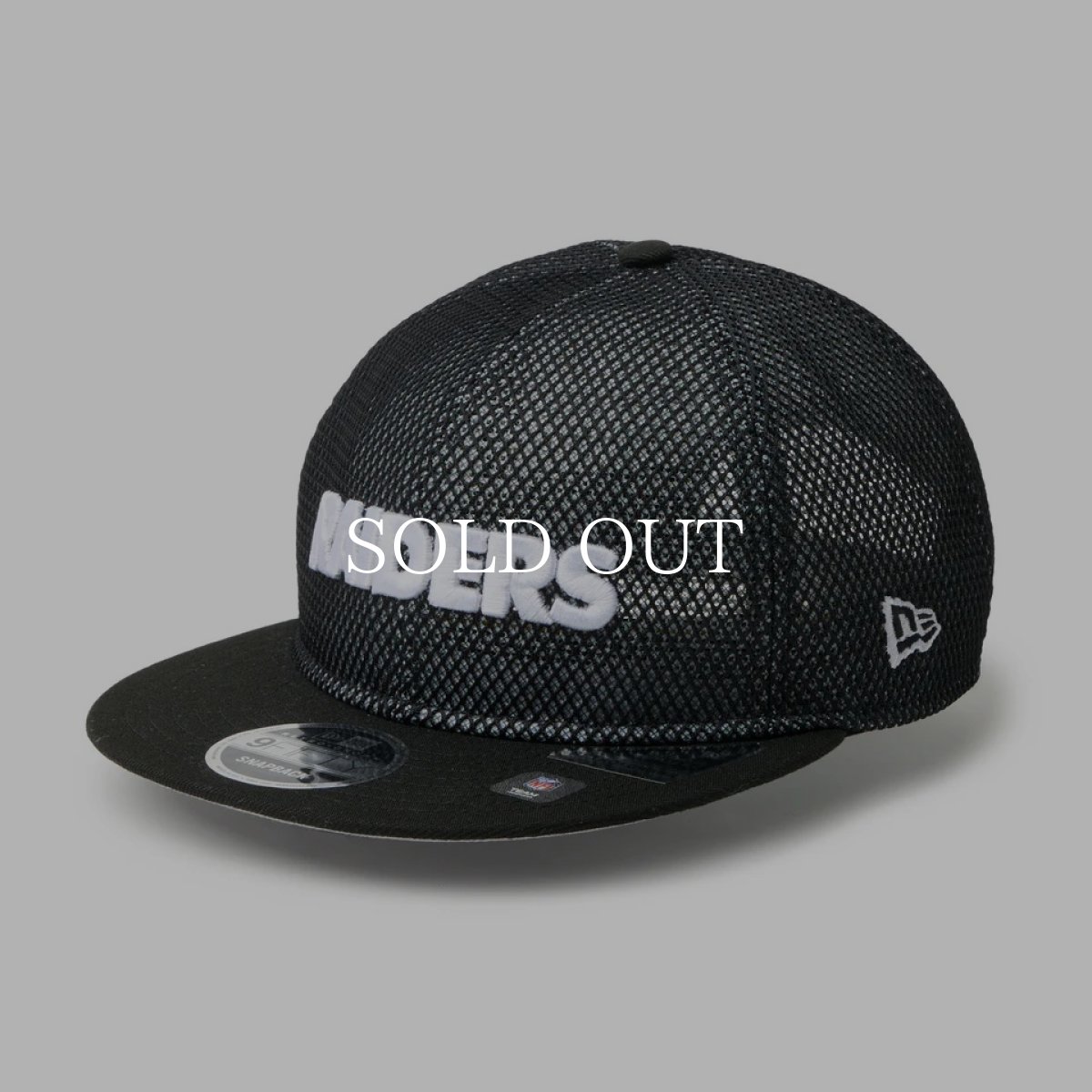 画像1: NEW ERA  RC 9FIFTY Flat Visor powered by GORO (min-nano) ラスベガス・レイダース ダブルメッシュ ブラックメッシュ/ブラック (1)