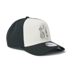 画像4: NEW ERA  9FORTY A-Frame MLB パール バッジ Pearl Badge ニューヨーク・ヤンキース ブラック/クロームホワイト (4)