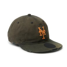 画像4: NEW ERA  9THIRTY powered by GORO (min-nano) ニューヨーク・メッツ ダメージ/パッカブルバイザー/モンレーウォッシュ ブラック (4)