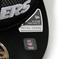 画像8: NEW ERA  RC 9FIFTY Flat Visor powered by GORO (min-nano) ラスベガス・レイダース ダブルメッシュ ブラックメッシュ/ブラック (8)