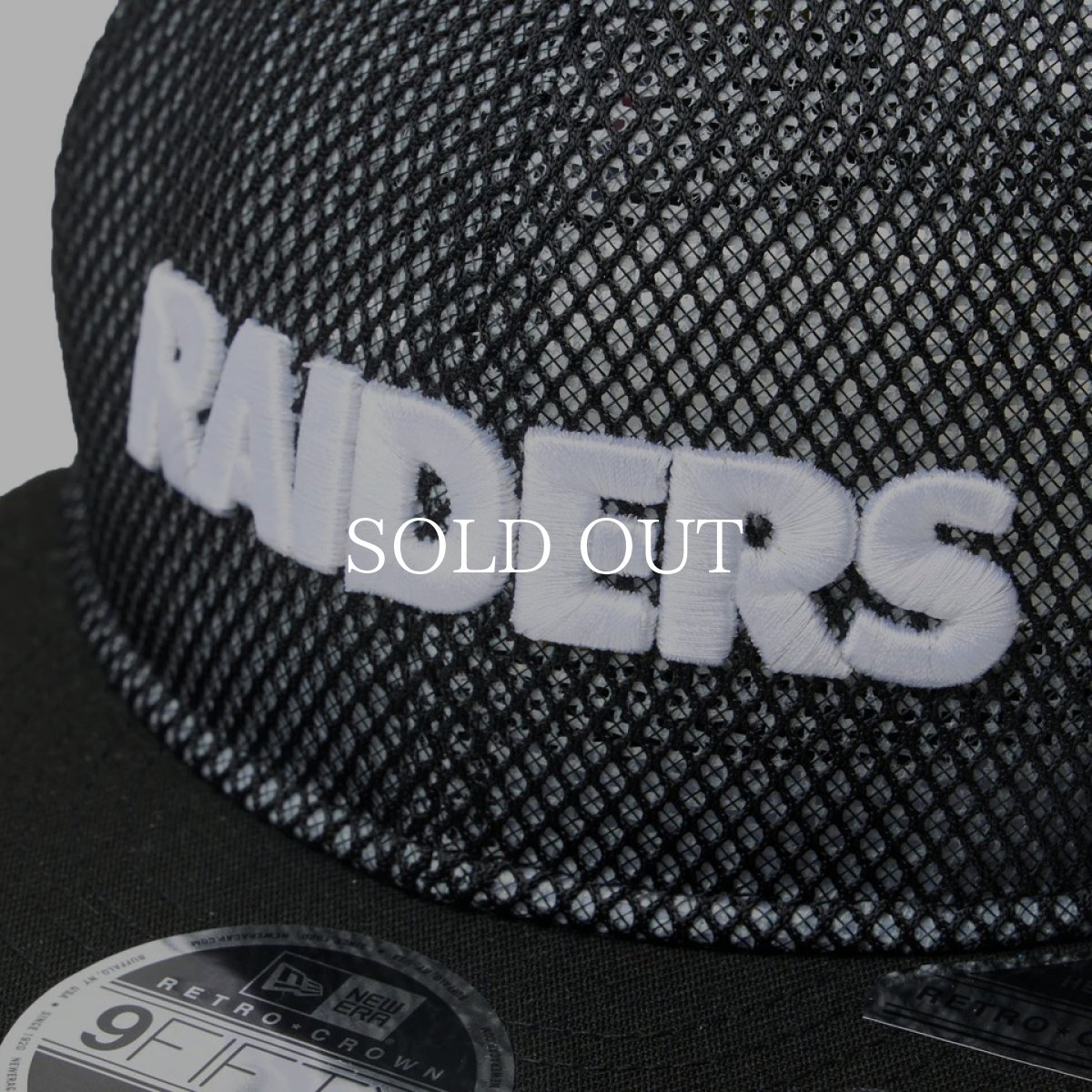 画像7: NEW ERA  RC 9FIFTY Flat Visor powered by GORO (min-nano) ラスベガス・レイダース ダブルメッシュ ブラックメッシュ/ブラック (7)