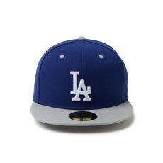 画像2: NEW ERA  59FIFTY powered by GORO (min-nano) ロサンゼルス・ドジャース ダークロイヤル/グレー (2)
