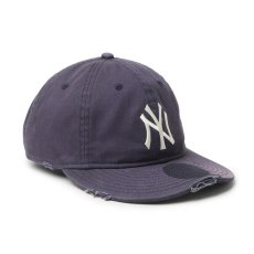 画像4: NEW ERA  9THIRTY powered by GORO (min-nano) ニューヨーク・ヤンキース ダメージ/パッカブルバイザー/モンレーウォッシュ ネイビー (4)