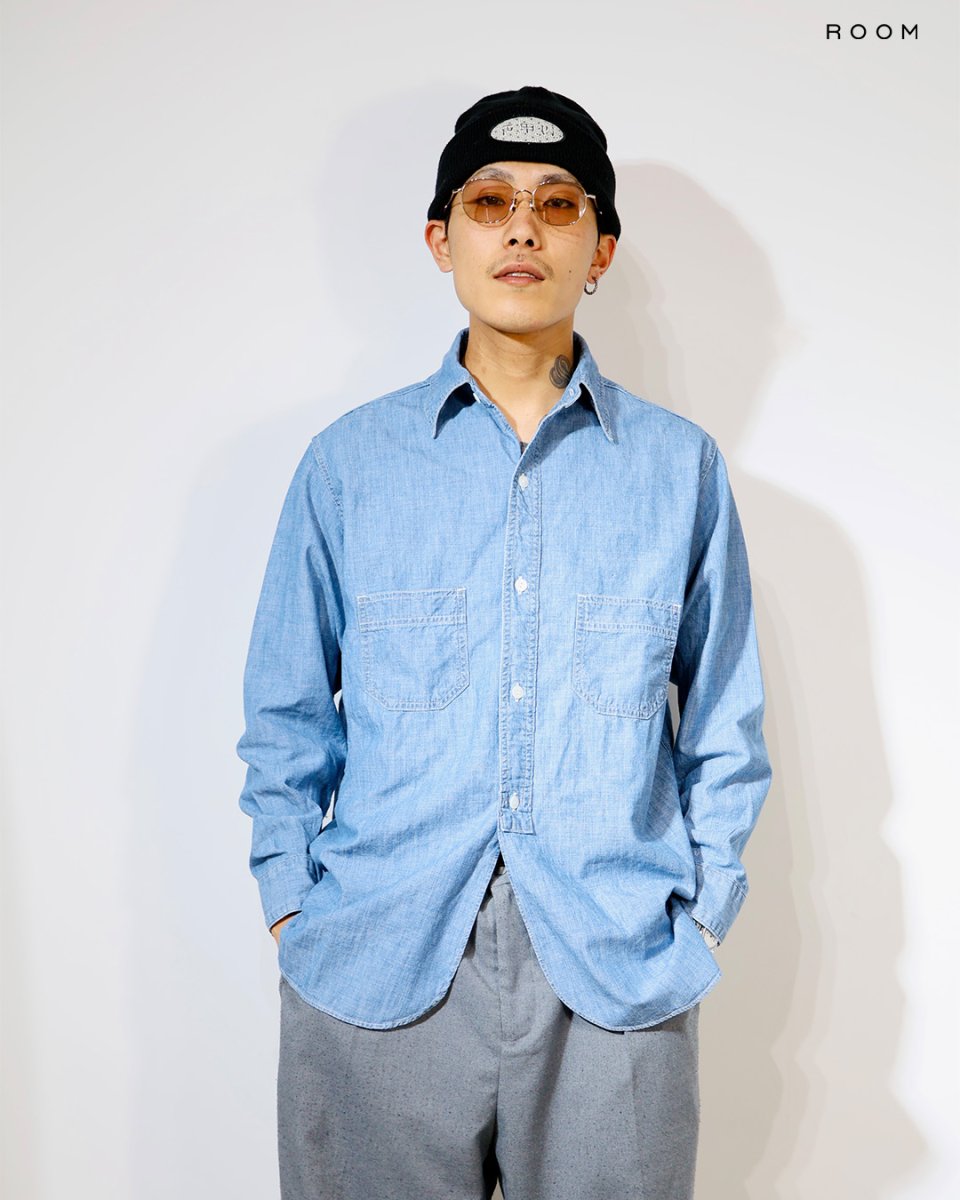 画像3: BOW WOW  HERITAGE CHAMBRAY SHIRT AGED (3)