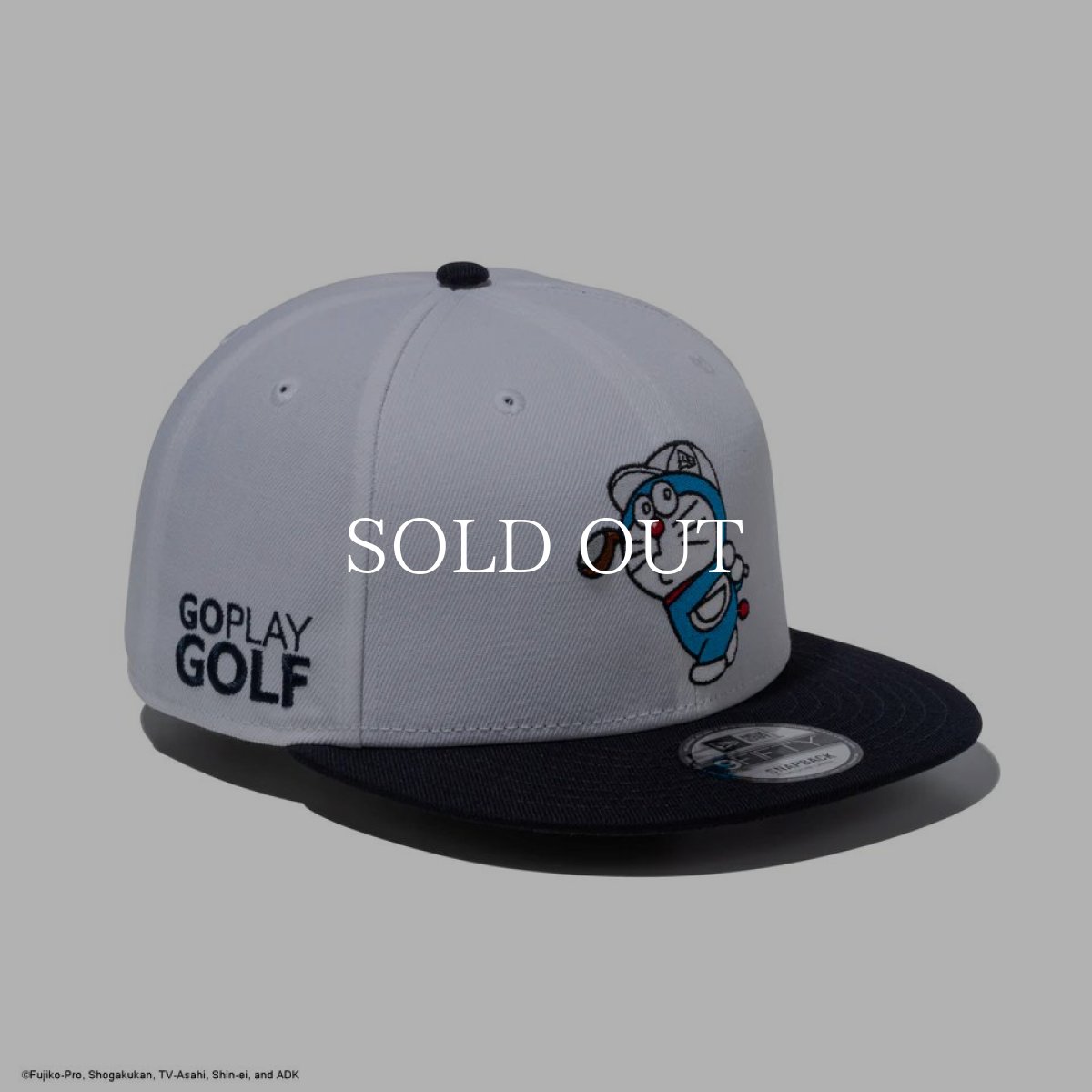 画像1: NEW ERA  9FIFTY ドラえもん GO PLAY GOLF ホワイト ネイビーバイザー | ゴルフ (1)