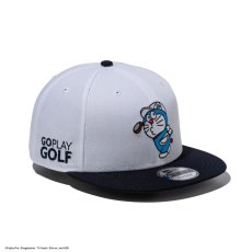 画像1: NEW ERA  9FIFTY ドラえもん GO PLAY GOLF ホワイト ネイビーバイザー | ゴルフ (1)