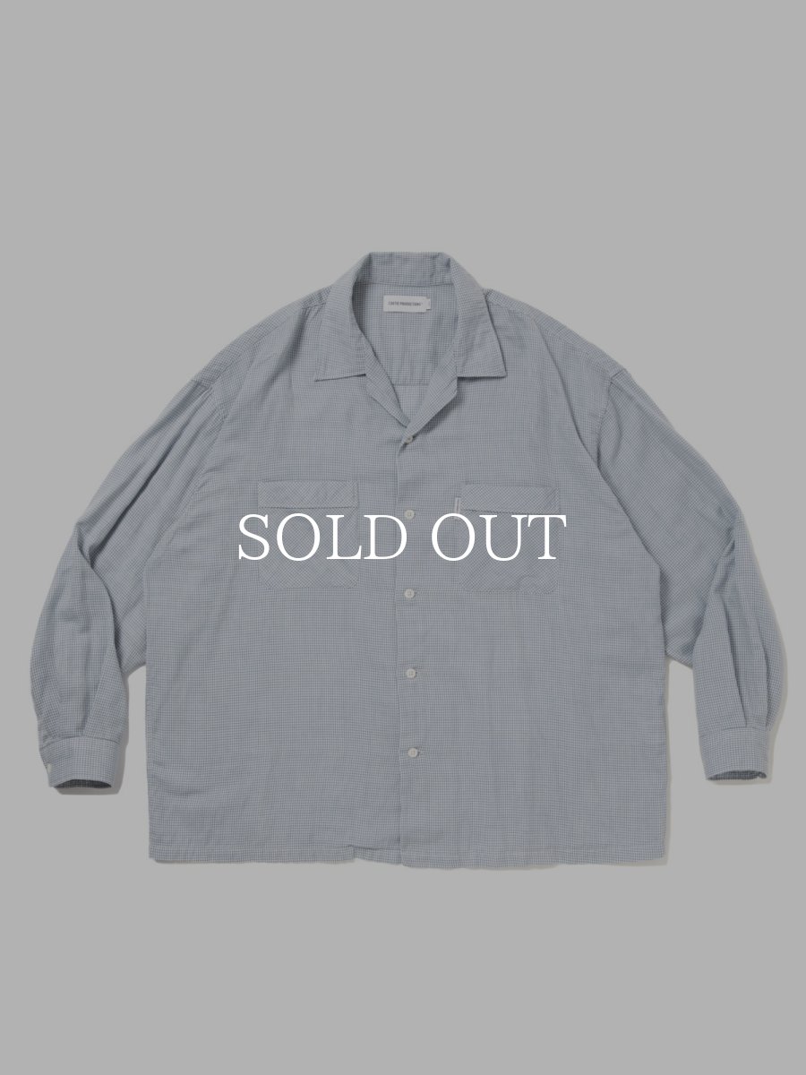画像6: COOTIE PRODUCTIONS   Double Gauze Check Open Collar L/S Shirts (6)