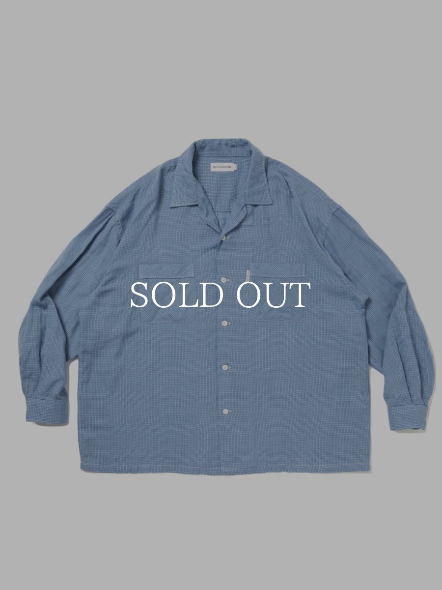 画像1: COOTIE PRODUCTIONS   Double Gauze Check Open Collar L/S Shirts (1)