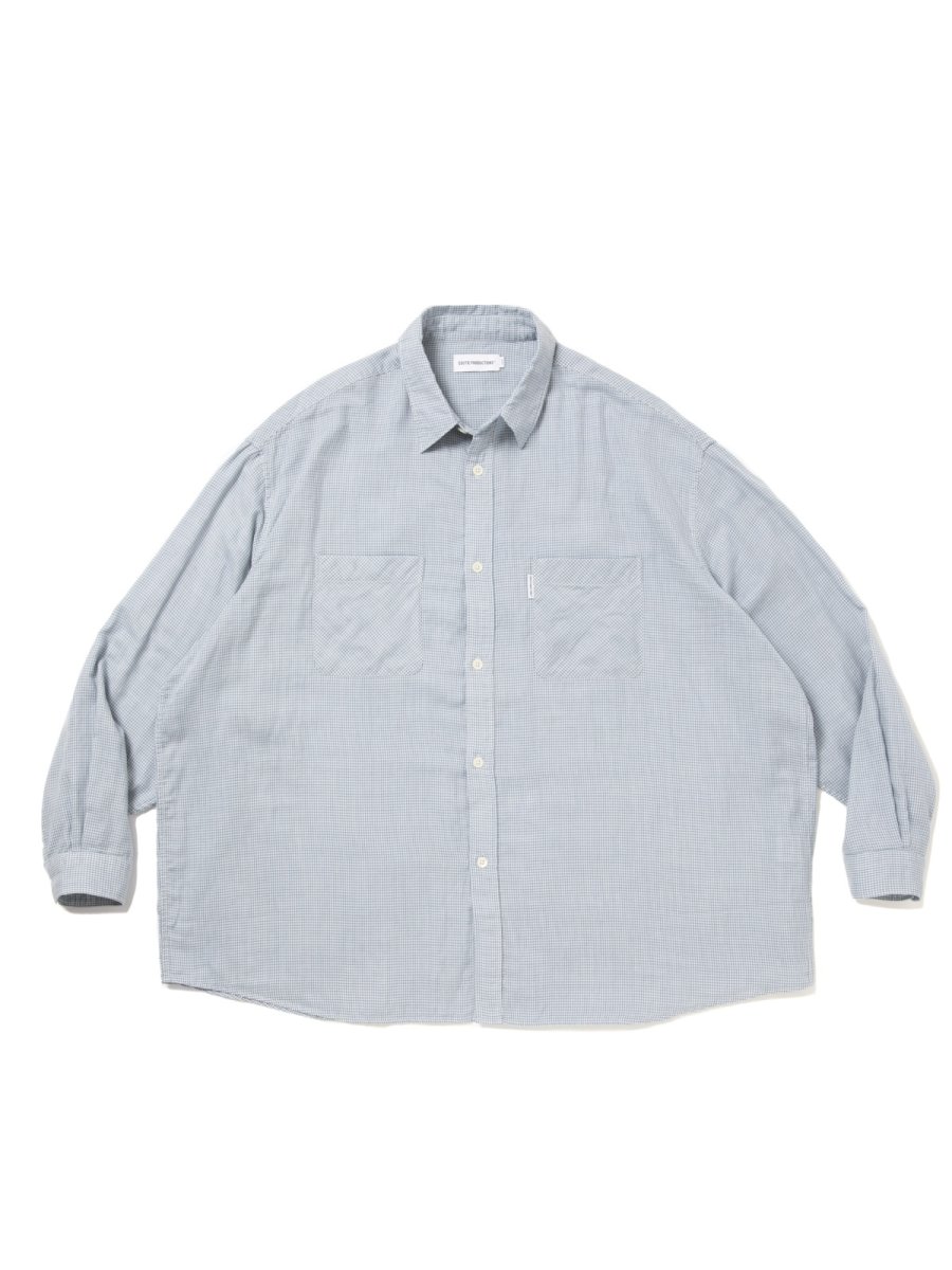 画像6: COOTIE   Double Gauze Check Oversized L/S Shirts (6)