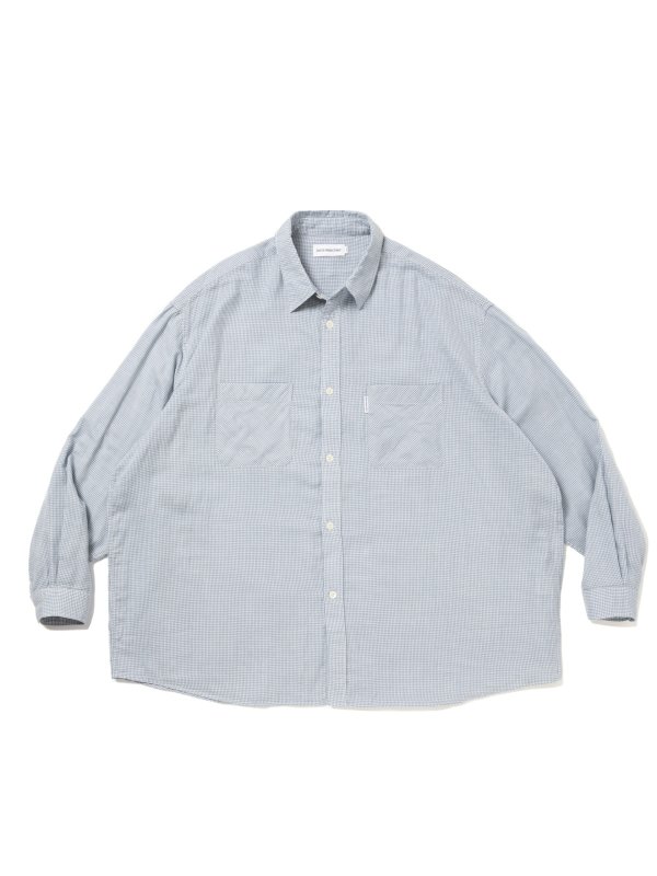 COOTIE PRODUCTIONS Double Gauze Check Oversized L/S Shirts CTE