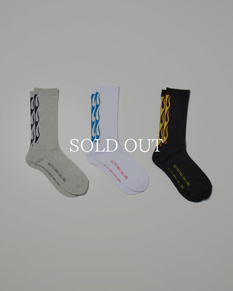 画像1: RADIALL   【再入荷】FLAMES - 1PAC SOX LONG / DRALON (1)