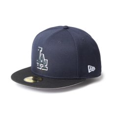 画像1: NEW ERA  59FIFTY MLB Glow in the Dark ロサンゼルス・ドジャース ネイビー/ブラック (1)