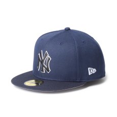 画像1: NEW ERA  59FIFTY MLB Glow in the Dark ニューヨーク・ヤンキース ネイビー/ナイトシフトネイビー (1)