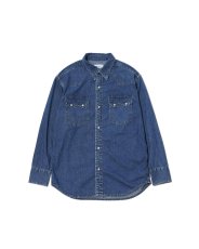 画像1: MASSES  DENIM SHIRT H.WASH (1)