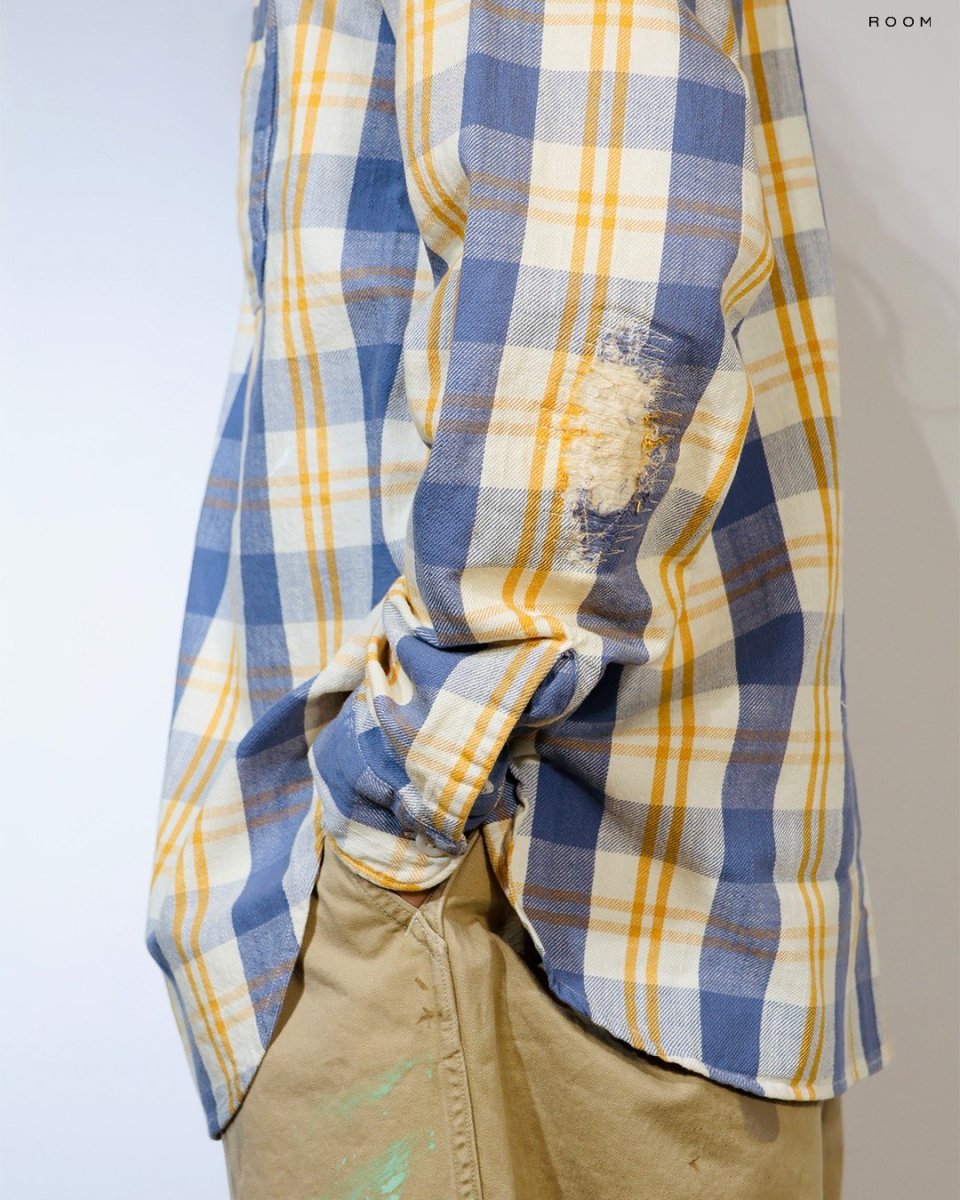 画像7: BOW WOW  UNIQUE POCKET CHECKED FLANNEL SHIRT AGED (7)