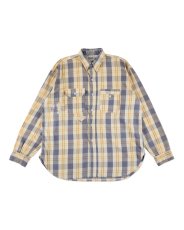 画像1: BOW WOW  UNIQUE POCKET CHECKED FLANNEL SHIRT AGED (1)