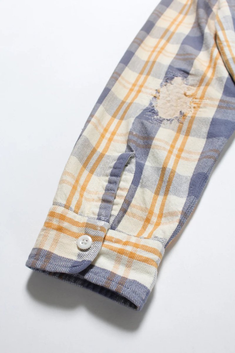 画像21: BOW WOW  UNIQUE POCKET CHECKED FLANNEL SHIRT AGED (21)