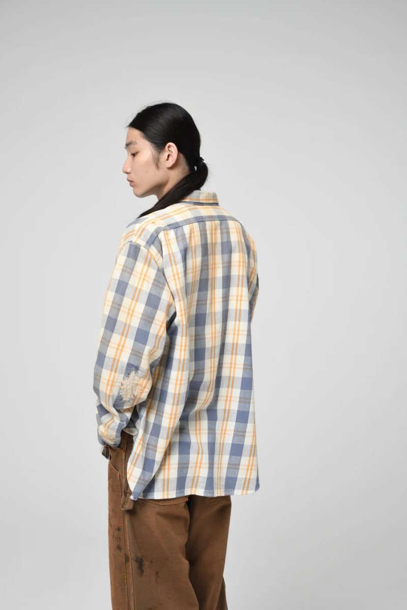 画像34: BOW WOW  UNIQUE POCKET CHECKED FLANNEL SHIRT AGED (34)