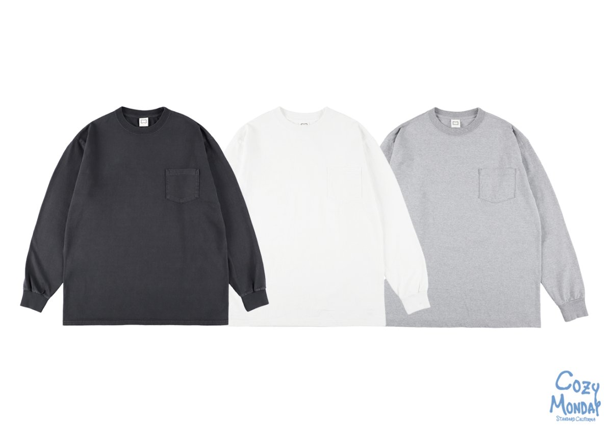 画像1: STANDARD CALIFORNIA  SD Heavyweight Pocket Long Sleeve T Vintage Wash (1)