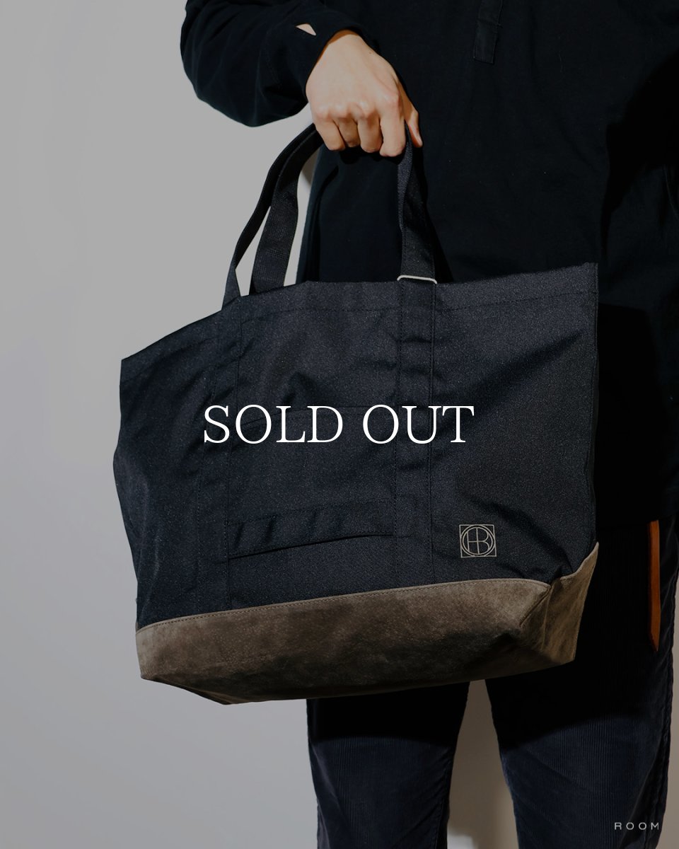 画像3: hobo  TOTE BAG POLYESTER OXFORD CORDURA® with PIG SUEDE (3)