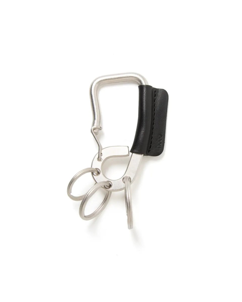画像1: hobo  CARABINER KEY RING with HORSE LEATHER (1)