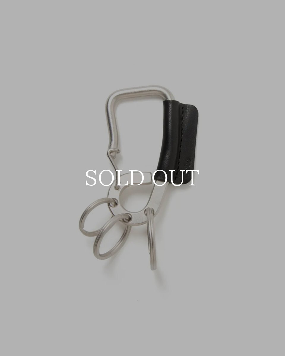 画像1: hobo  CARABINER KEY RING with HORSE LEATHER (1)