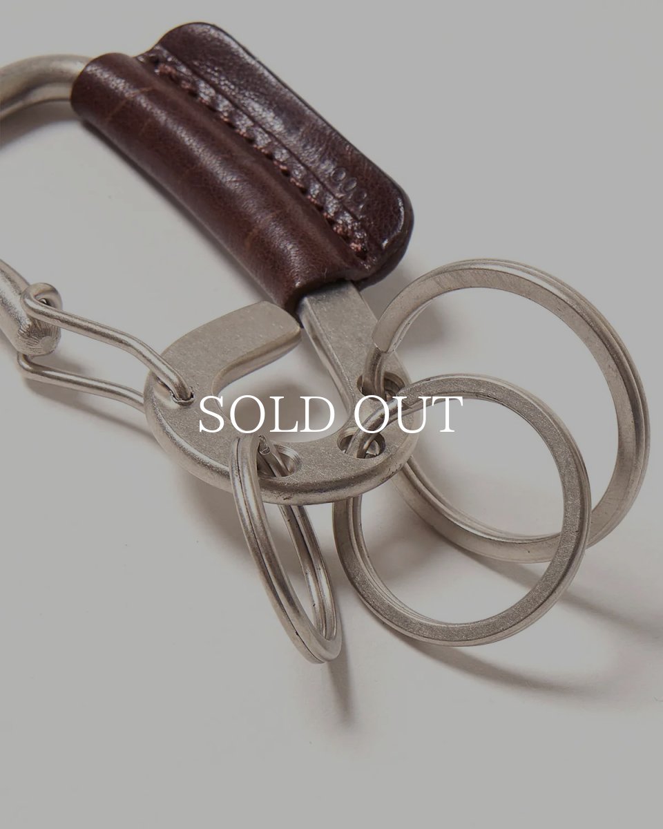画像5: hobo  CARABINER KEY RING with HORSE LEATHER (5)