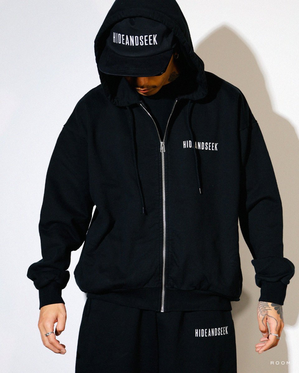 画像3: HideandSeek  Logo Zip Hooded Sweat Shirt (3)