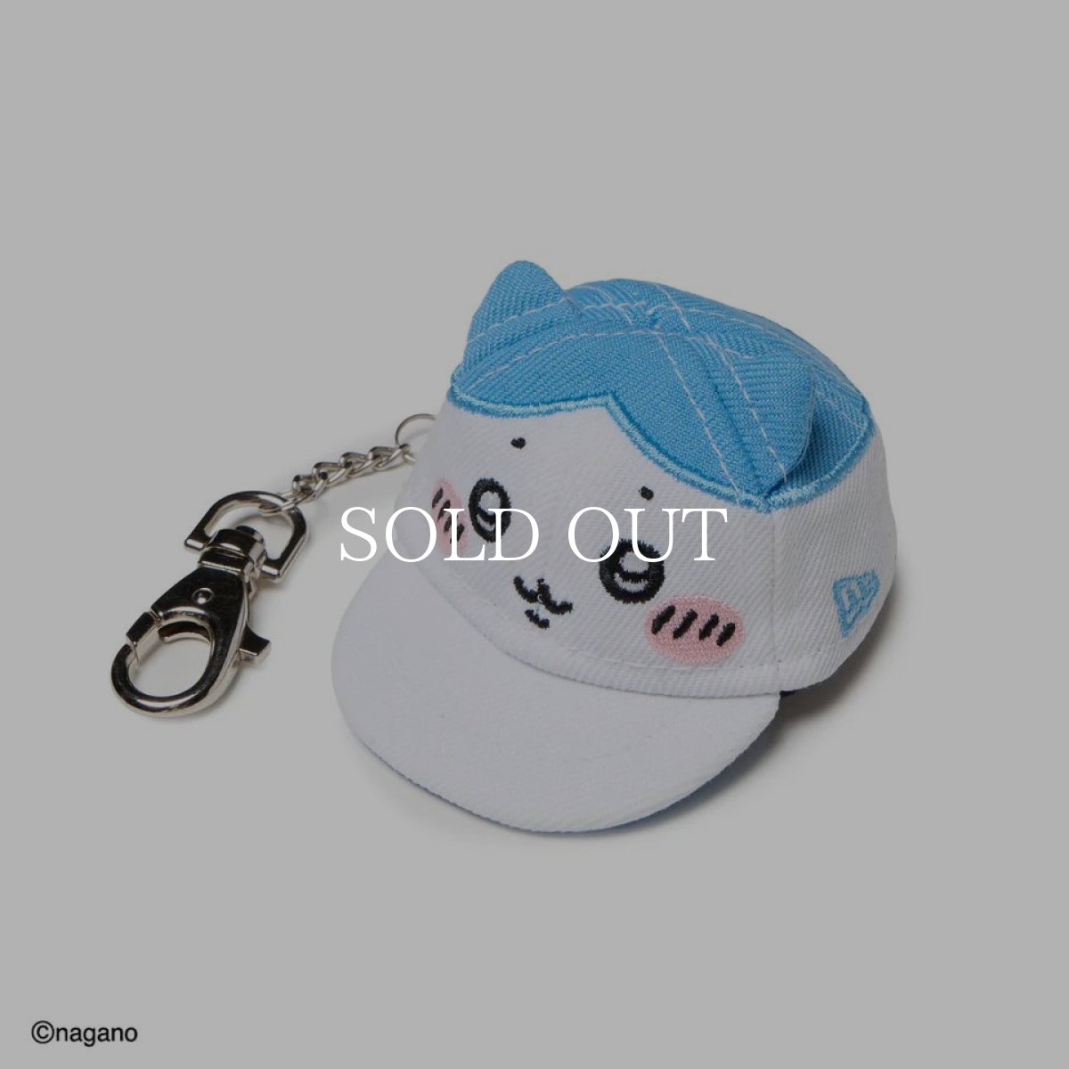 画像1: NEW ERA  キャップキーホルダー ちいかわ / ハチワレ ホワイト/ラディアントブルー (1)