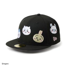 画像1: NEW ERA  59FIFTY ちいかわ / キャラALL OVER ブラック (1)