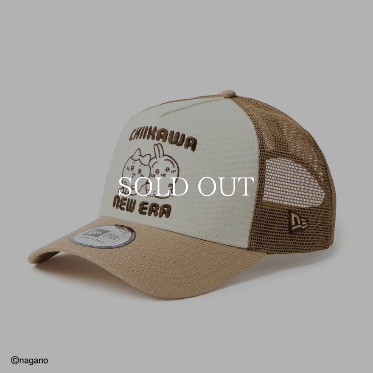 画像1: NEW ERA   9FORTY A-Frame トラッカー ちいかわ / ハチワレ・うさぎ カーキ (1)